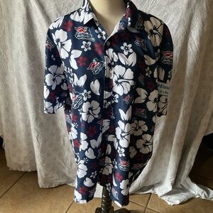 New England Patriots Floral Hawaiian Shirt